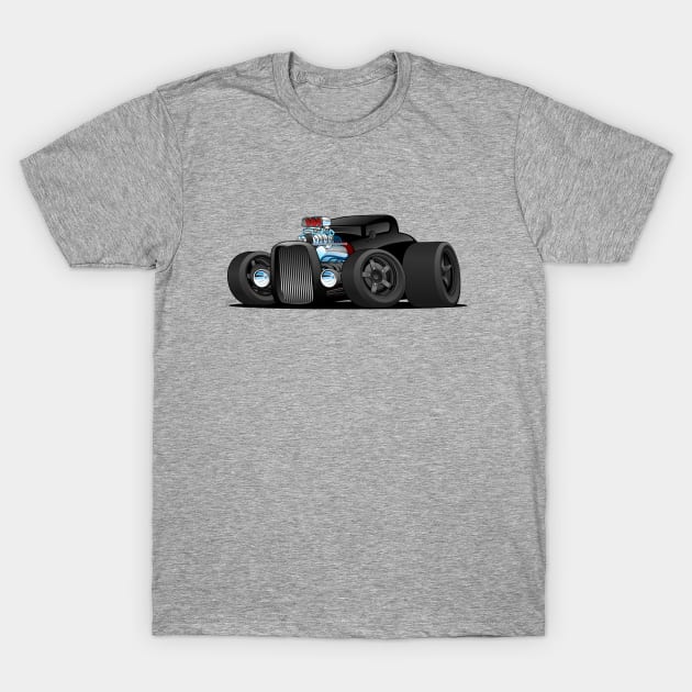 Custom Black Hot Rod Coupe T-Shirt by hobrath